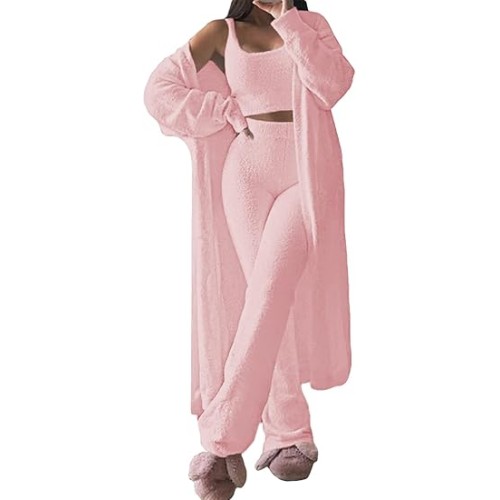 Women's winter pajamas three piece set Women's winter pajamas three piece set