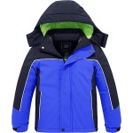 Blue Boy's Waterproof Ski Jacket Fleece Winter Outdoor Snow Coat Hooded Raincoats Blue Boy's Waterproof Ski Jacket Fleece Winter Outdoor Snow Coat Hooded Raincoats