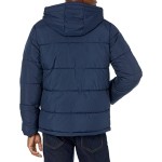 Navy Men's Heavyweight Hooded Puffer Coat Navy Men's Heavyweight Hooded Puffer Coat