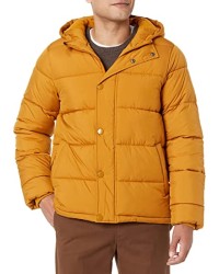 Caramel Men's Heavyweight Hooded Puffer Coat