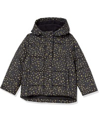 Black, Stars Girls and Toddlers' Heavyweight Hooded Puffer Jacket