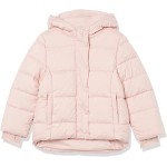 Light Mauve Girls and Toddlers' Heavyweight Hooded Puffer Jacket