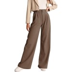 High Waisted Work Pants for Women Business Casual Outfits 2024 Office Dress Pants Trousers with Pockets