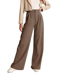 High Waisted Work Pants for Women Business Casual Outfits 2024 Office Dress Pants Trousers with Pockets