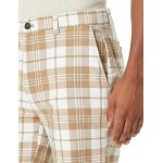 Khaki Brown Plaid Men's Classic-Fit 9" Chino Short