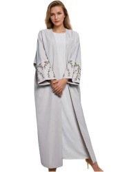 Women Long Sleeve Dress Embroidered Kaftan 