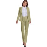 Women's Suiting 2 Piece Lady Formal Solid  Outfit Business Office 