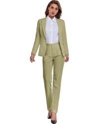 Women's Suiting 2 Piece Lady Formal Solid  Outfit Business Office 